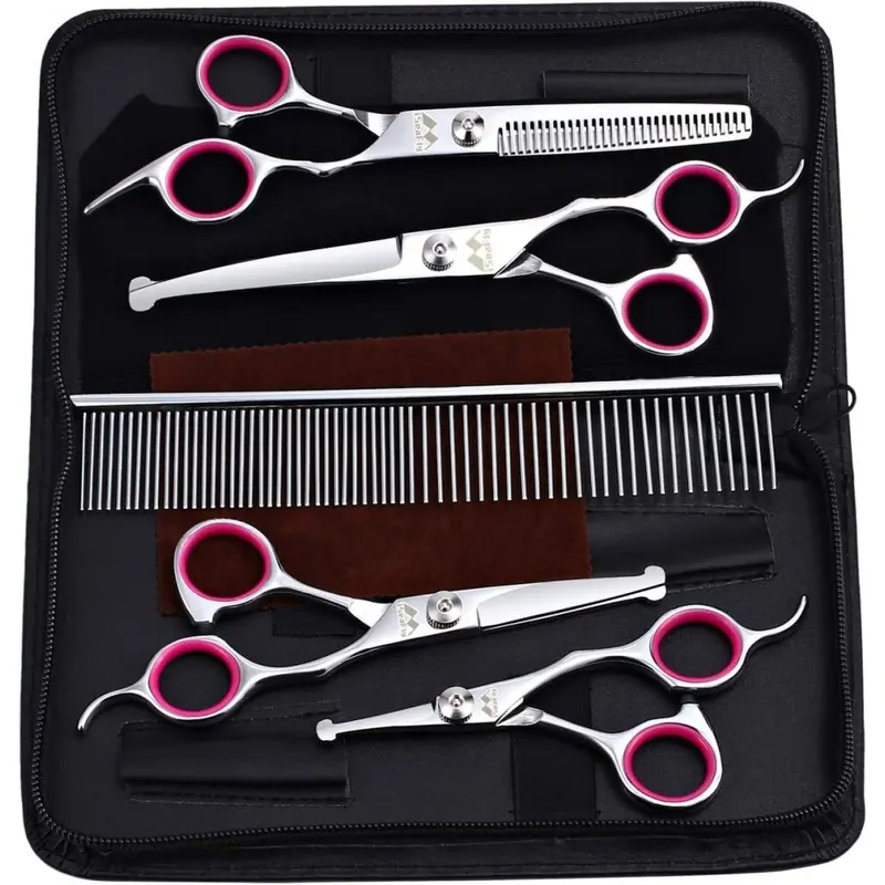 New Limbo Dog Grooming Scissors Kit With Round Tip, Piece Cat And Dog Scissors Size 5