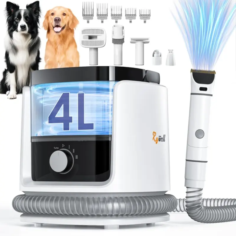 Rywell Dog Grooming Vacuum Kit With Tools Size 7