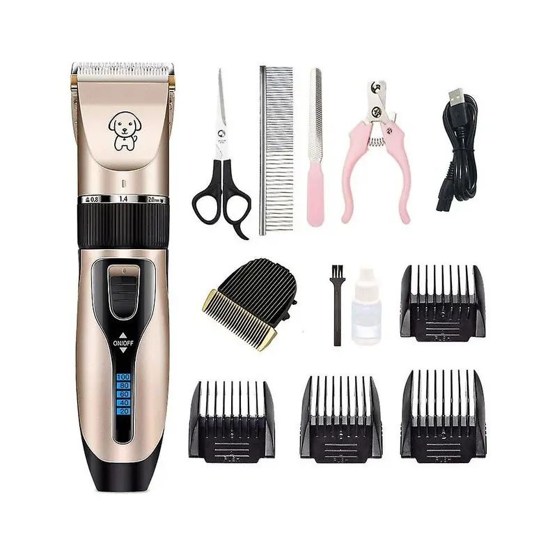 (B) Electrical Pet Hair Trimmer Cutting Kit Grooming Clippers Set Size 1