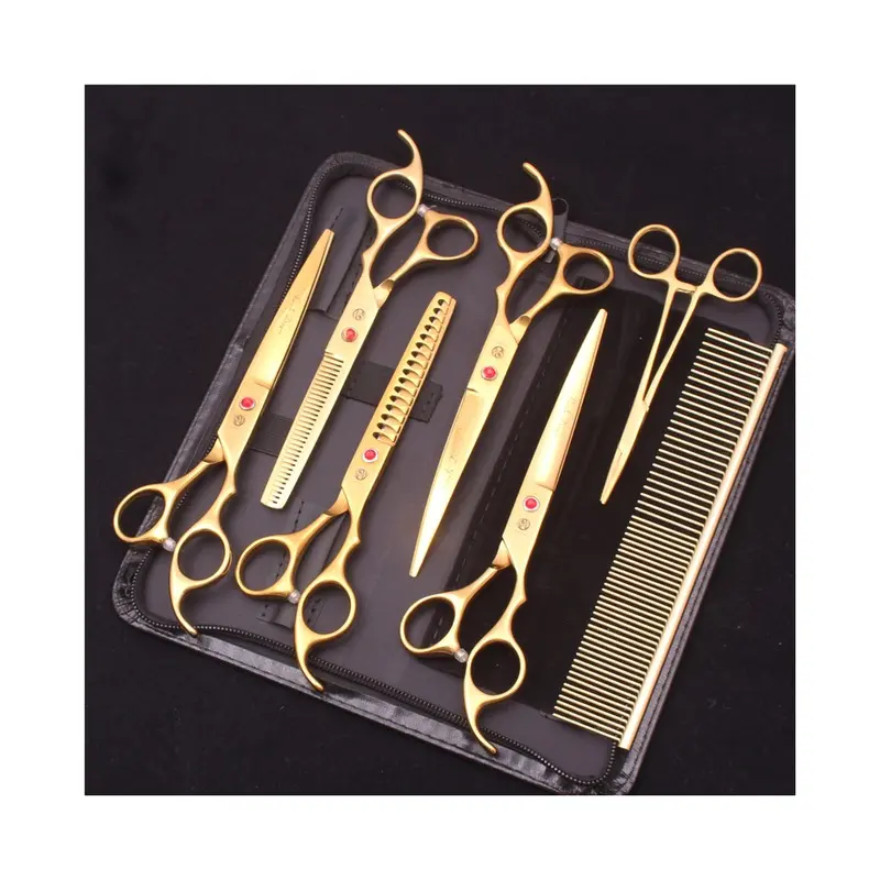 (Z3003 Jin 7P)7" Professional Pet Dog Scissors Stainless Steel Thinning Shears