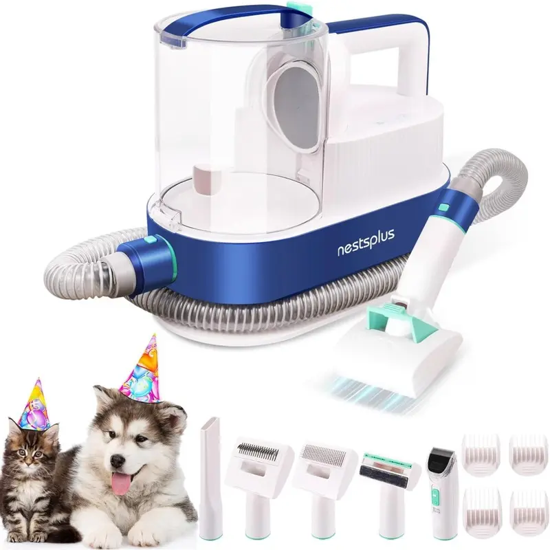 New Dog Brush Trimmer Grooming Set And Vacuum Removes 99% Of Pet Hair