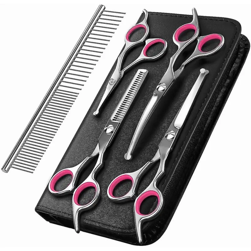 Dog Grooming Scissors Kit Professional Safety Thinning Shears Comb Size 1