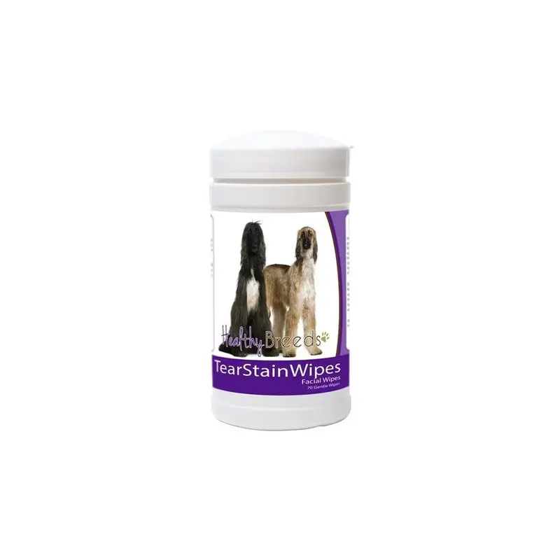 Healthy Breeds 840235152637 Afghan Hound Tear Stain Wipes