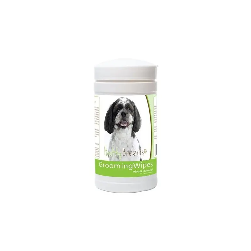 Healthy Breeds 840235179863 Shih-Poo Grooming Wipes - 70 Count