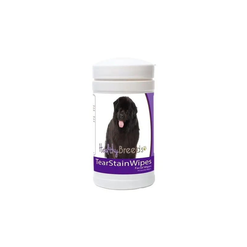 Healthy Breeds 840235152446 Newfoundland Tear Stain Wipes