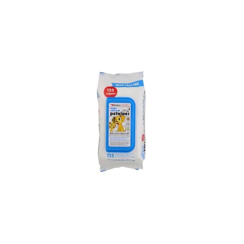 Petkin Mega Valu Pet Wipes, Pack Of 125