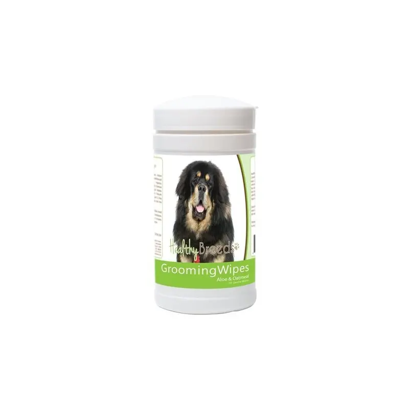 Healthy Breeds 840235177043 Tibetan Mastiff Grooming Wipes - 70 Count