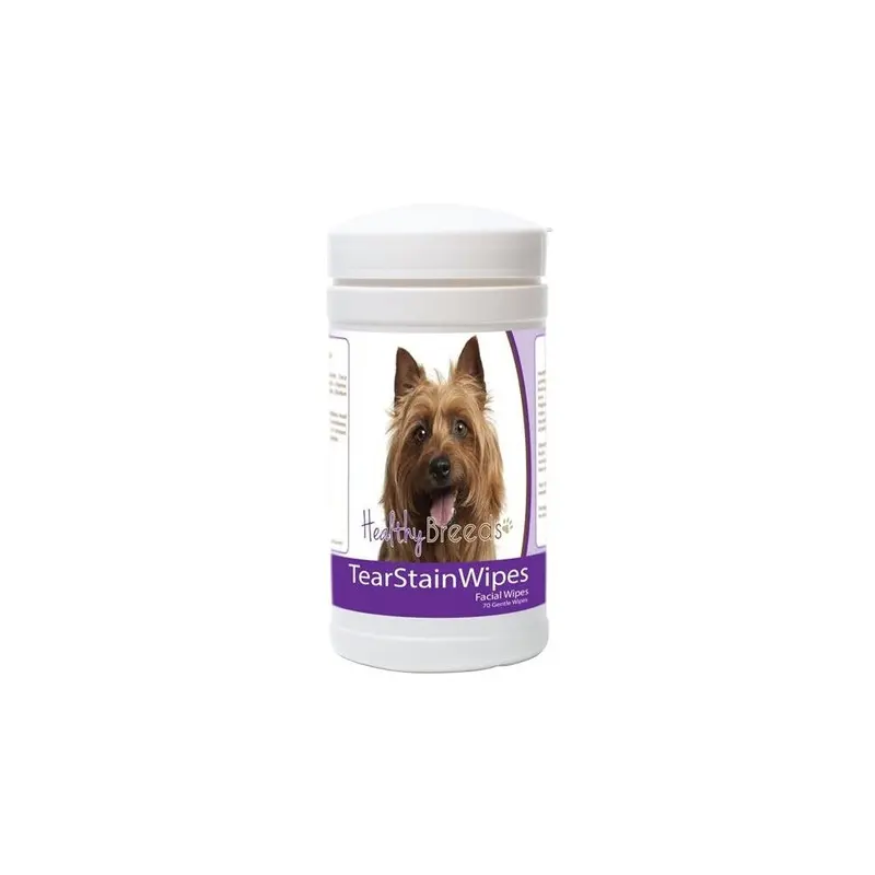 Healthy Breeds 840235179023 Australian Terrier Tear Stain Wipes - 70 Count