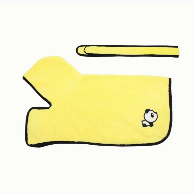 Yellow Keep Your Dog Cozy And Dry After Bath Time With This 1Pc Dog Bath Towel
