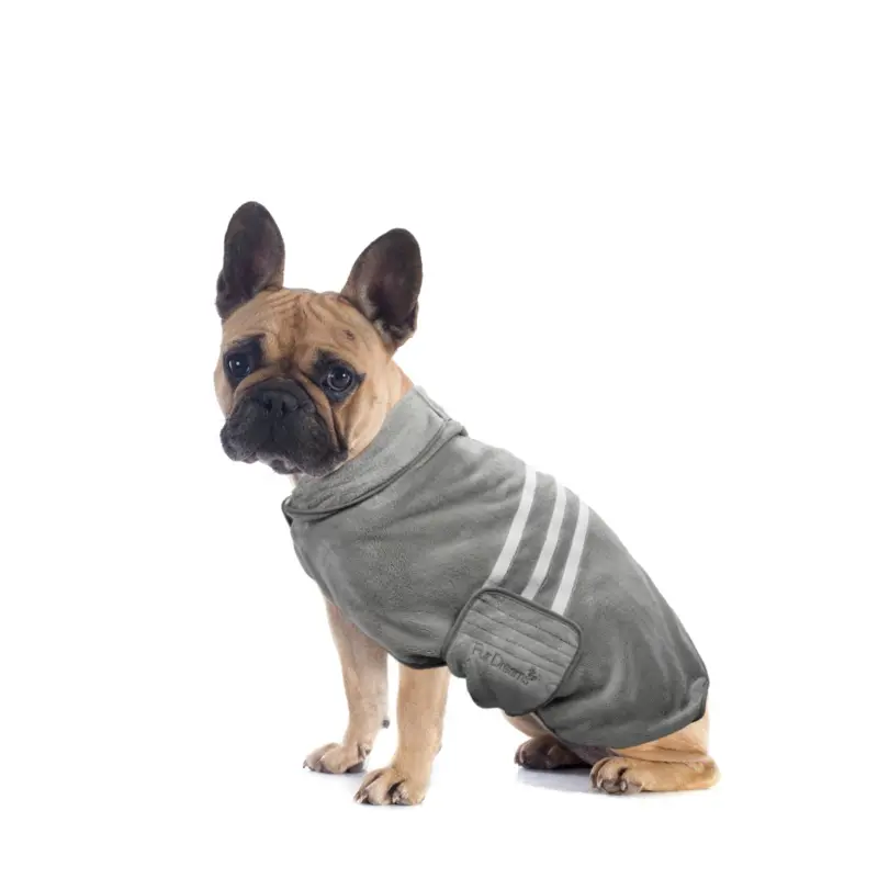 Keplin Grey (S) Furdreams Dog Robe, Super Absorbent & Quick Drying