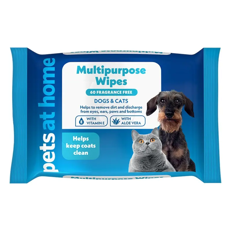 Pets At Home Multipurpose Wipes For Dogs & Cats 60 Pack