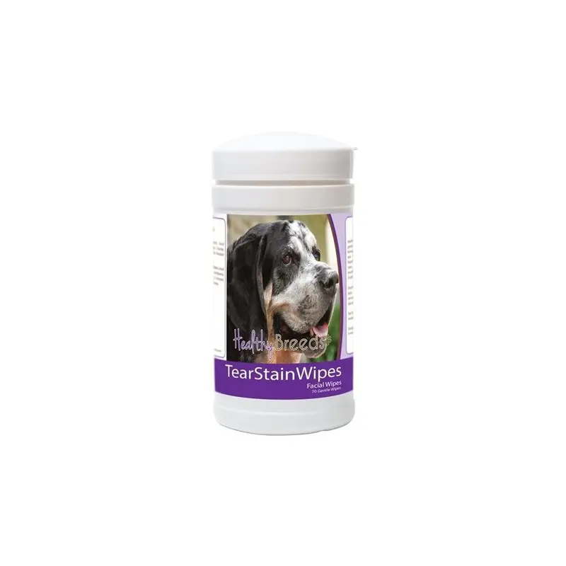 Healthy Breeds 840235178873 Bluetick Coonhound Tear Stain Wipes - 70 Count