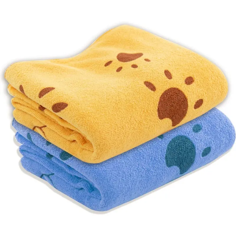 Zeuxo Orange/Blue 2Pc Dog Towels, 140X71cm