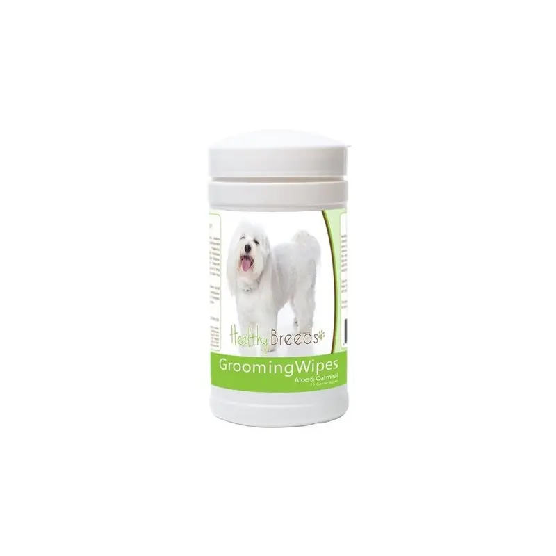 Healthy Breeds 840235176640 Coton De Tulear Grooming Wipes - 70 Count