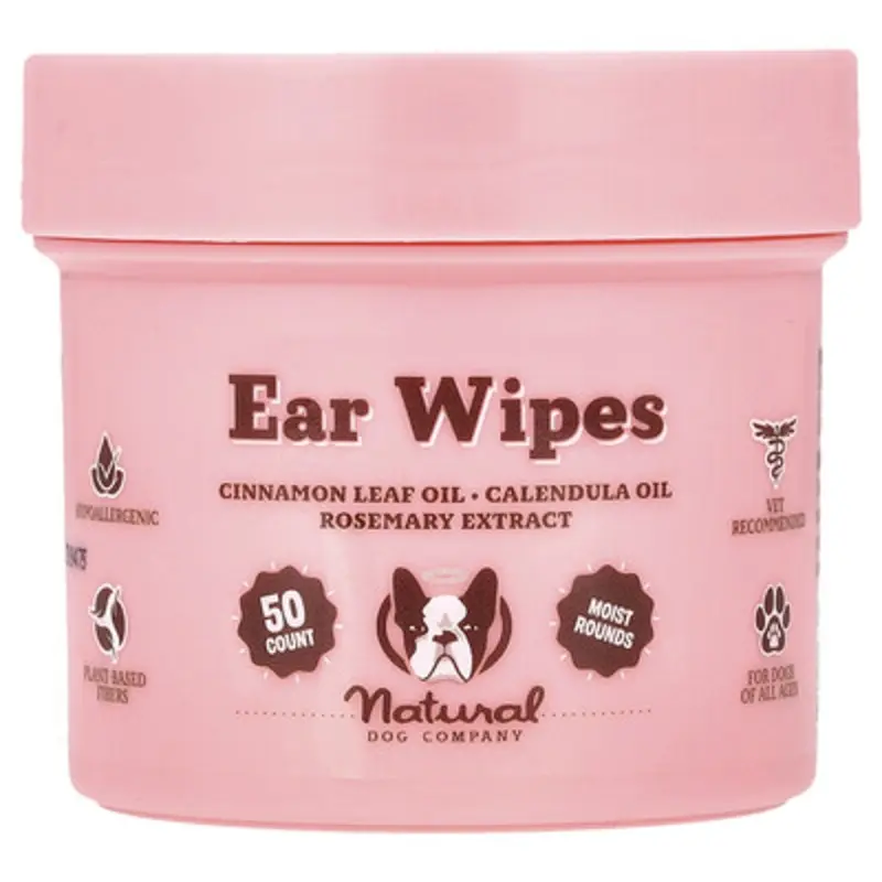 Natural Dog Company , Ear Wipes, 50 Count