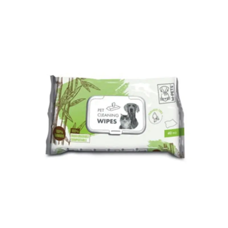 B&Q M-Pets Pet Cleaning Wipes 100% Bamboo X 20 Cm - 40 Pcs Size 15