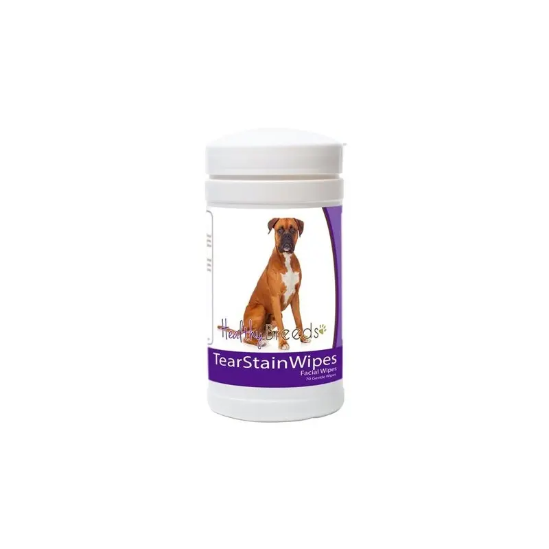 Healthy Breeds 840235152675 Boxer Tear Stain Wipes