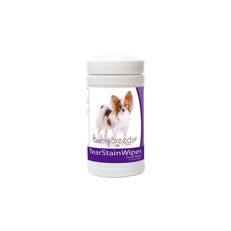 Healthy Breeds 840235153030 Papillon Tear Stain Wipes