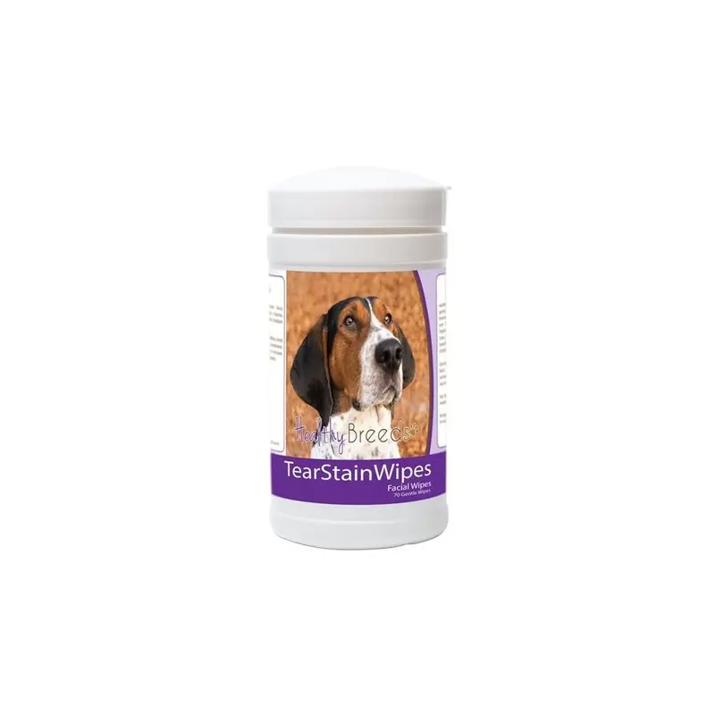 Healthy Breeds 840235179153 Treeing Walker Coonhound Tear Stain Wipes - 70 Count