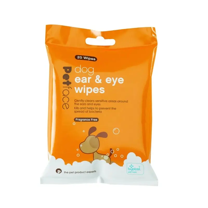 Petface Unisex Orange Dog Eye And Ear Wipes