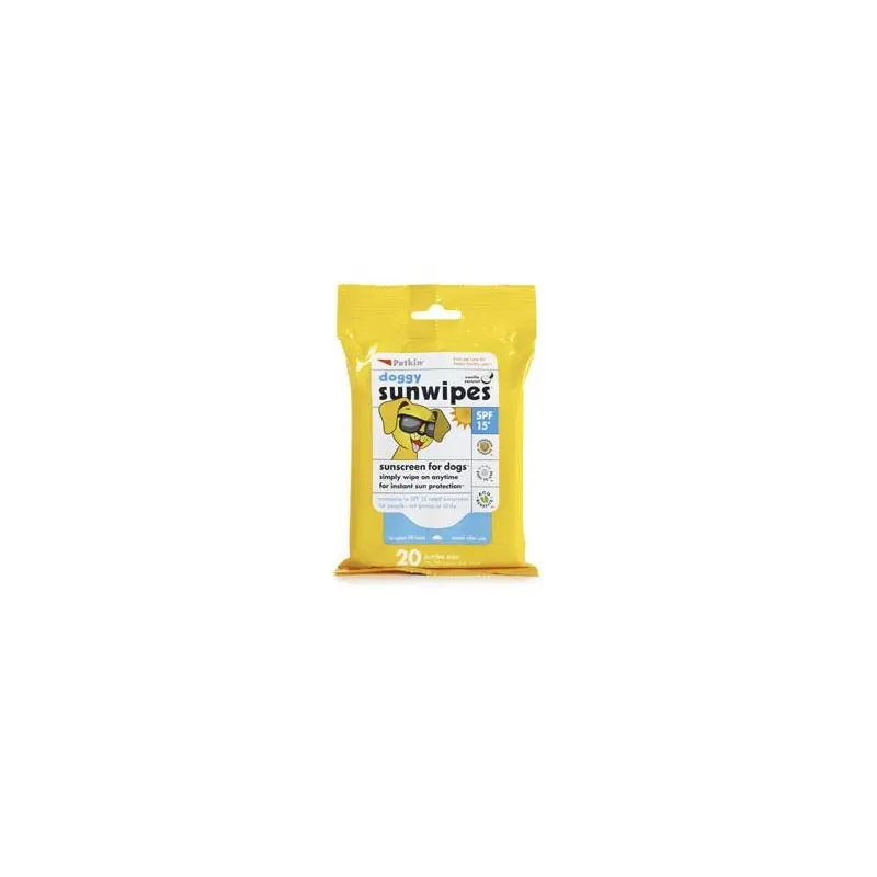 Petkin Spf Doggy Sunscreen - 20 Wipes Size 15