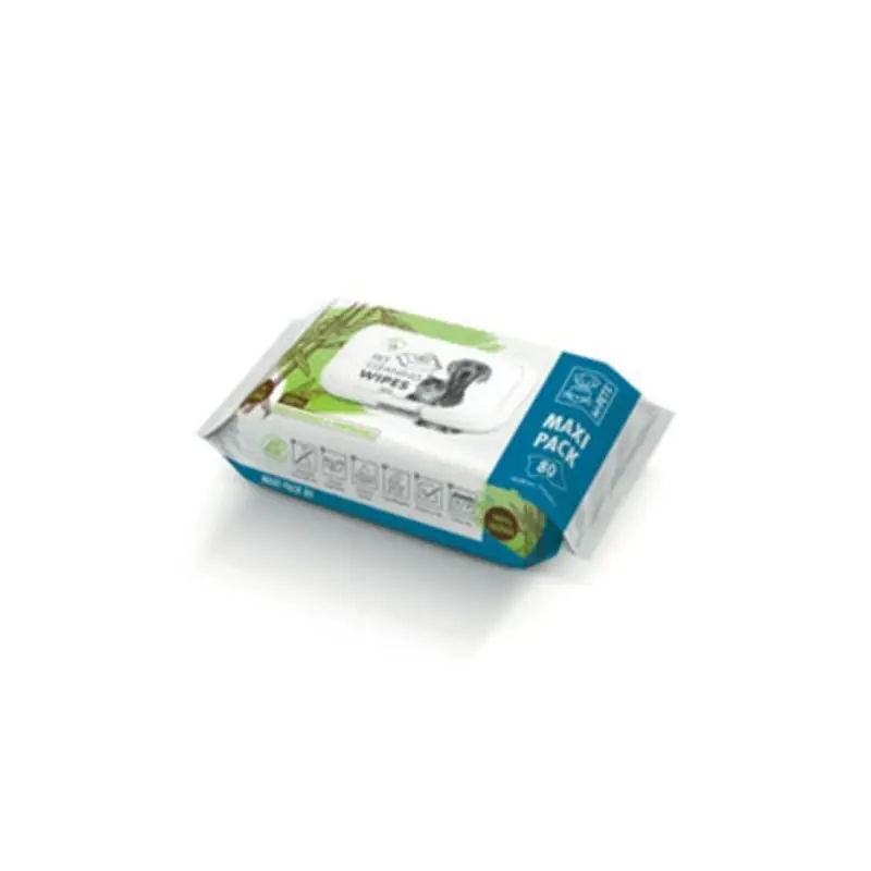 B&Q M-Pets Pet Cleaning Wipes Bamboo - Maxi Pack 20 X 15 Cm - 80 Pcs