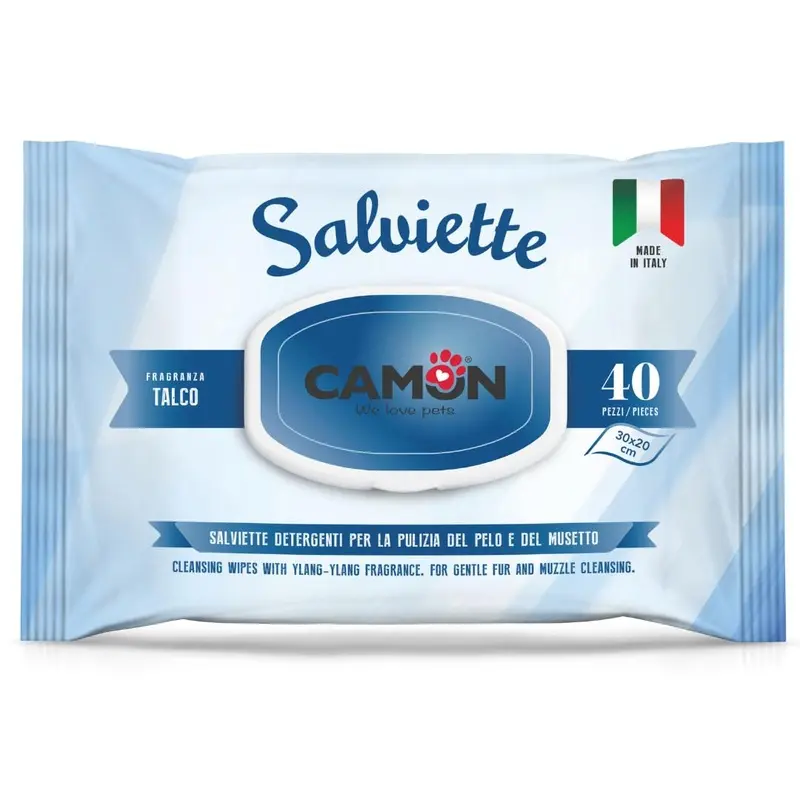 Camon Talc Wipes for Dogs and Cats