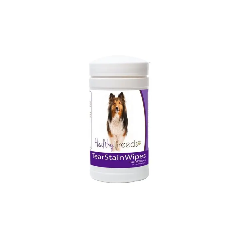 Healthy Breeds 840235152262 Shetland Sheepdog Tear Stain Wipes