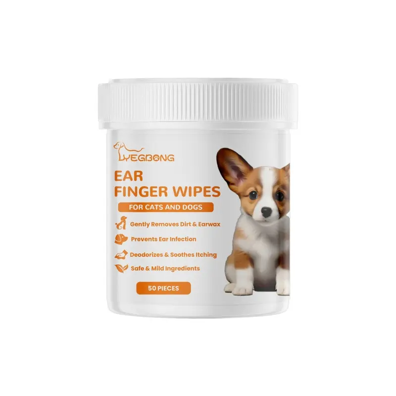 Flemye (50Pcs) Pet Cleaning Wipes Relieve Itchy Cats And Dogs Ears And Clean Earwax