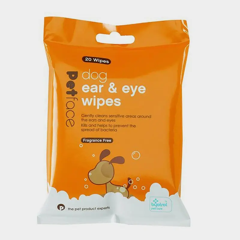 Petface Unisex Eye And Ear Wipes, Orange