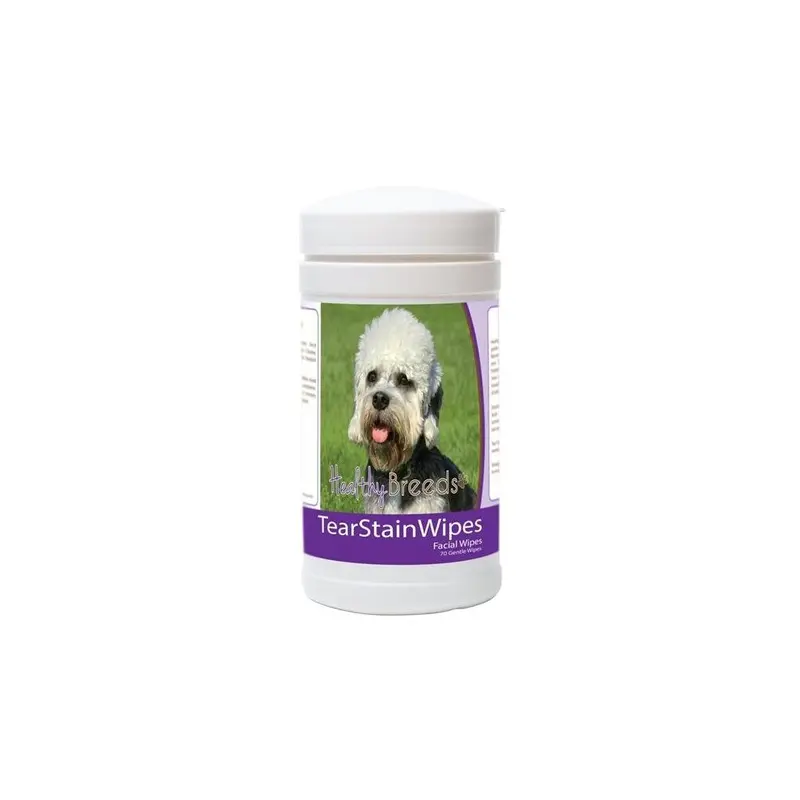 Healthy Breeds 840235172314 Dandie Dinmont Terrier Tear Stain Wipes - 70 Count