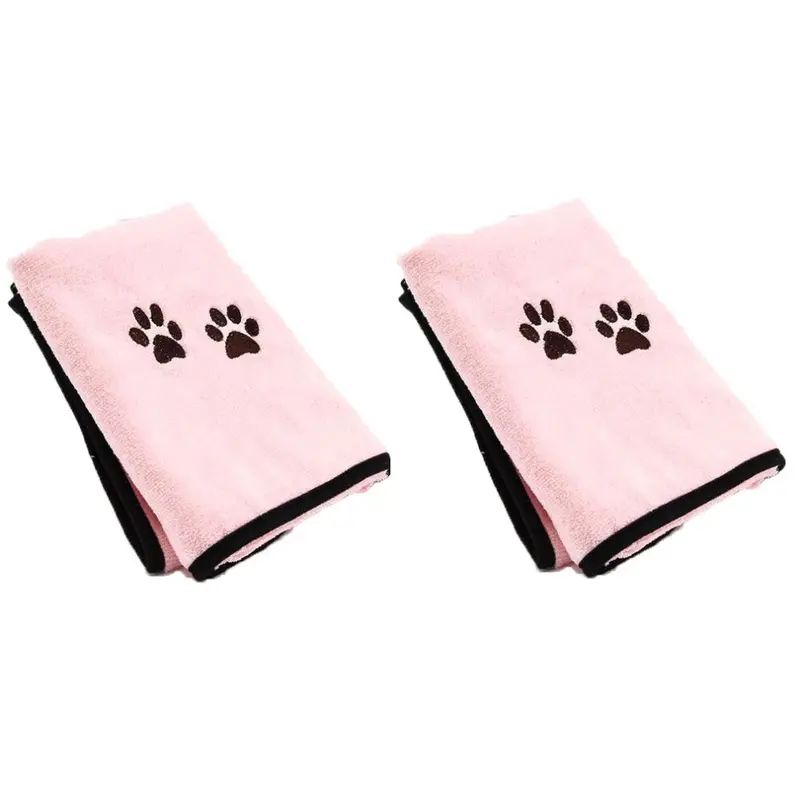 J&Y Pink ( And ) Pet Microfibre Quick Drying Towel For Dog And Cat 90Cm