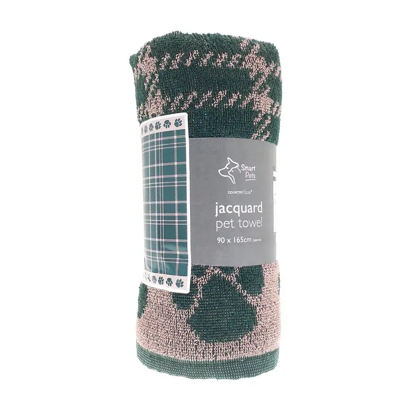H&L Checked Jacquard Dog Towel
