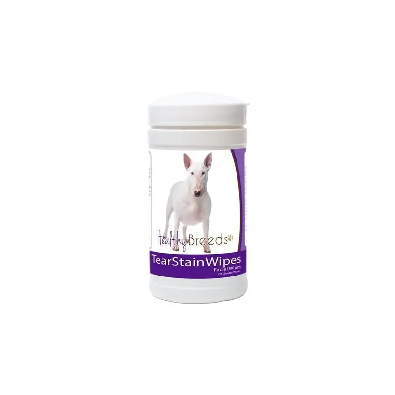 Healthy Breeds 840235152057 Bull Terrier Tear Stain Wipes