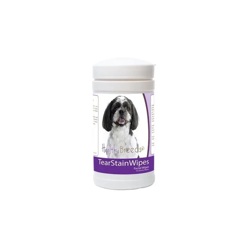 Healthy Breeds 840235179900 Shih-Poo Tear Stain Wipes - 70 Count