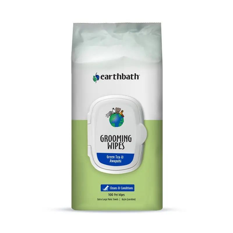 Earthbath Green Tea & Awapuhi Wipes 100 Pack