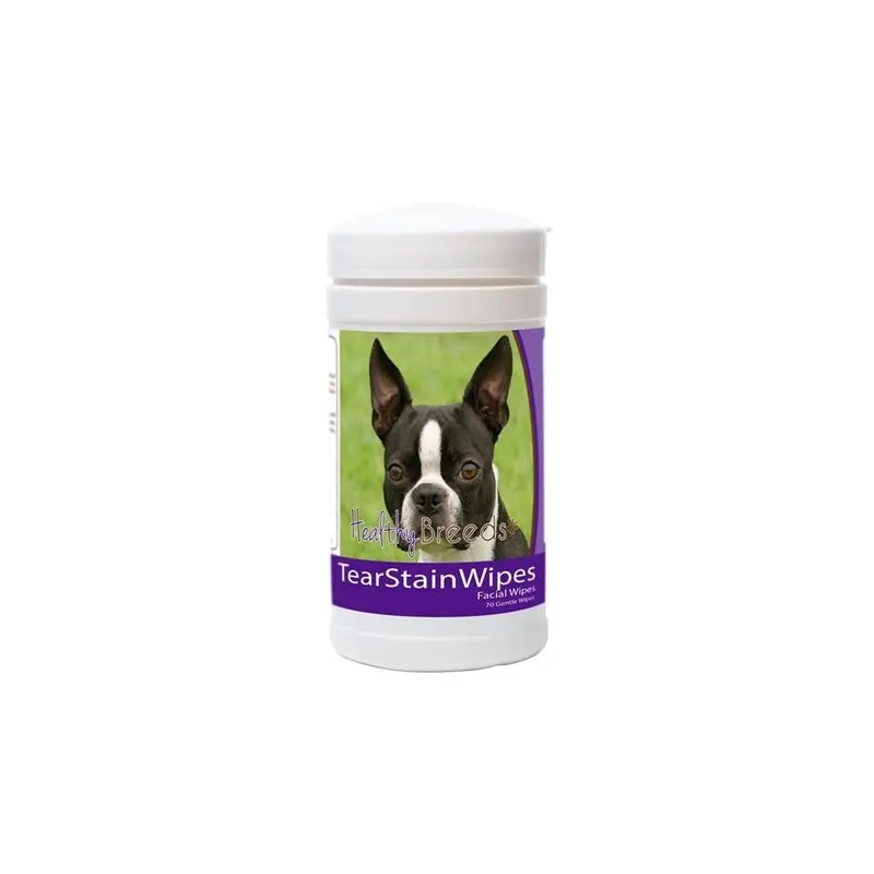 Healthy Breeds 840235152934 Boston Terrier Tear Stain Wipes