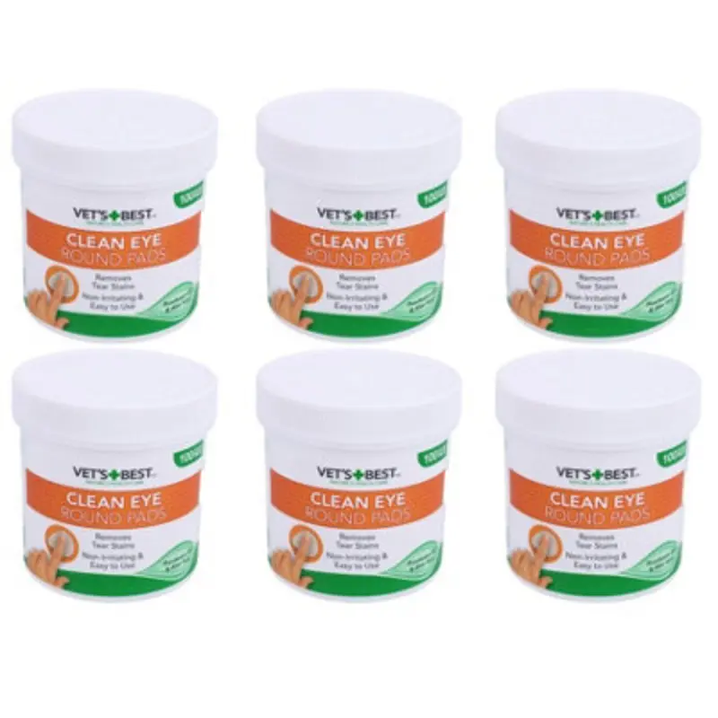 Ab Tools 600Pk Dog Puppy Pet Eye Cleaning Round Pads Wipes Tear Stain Remover White