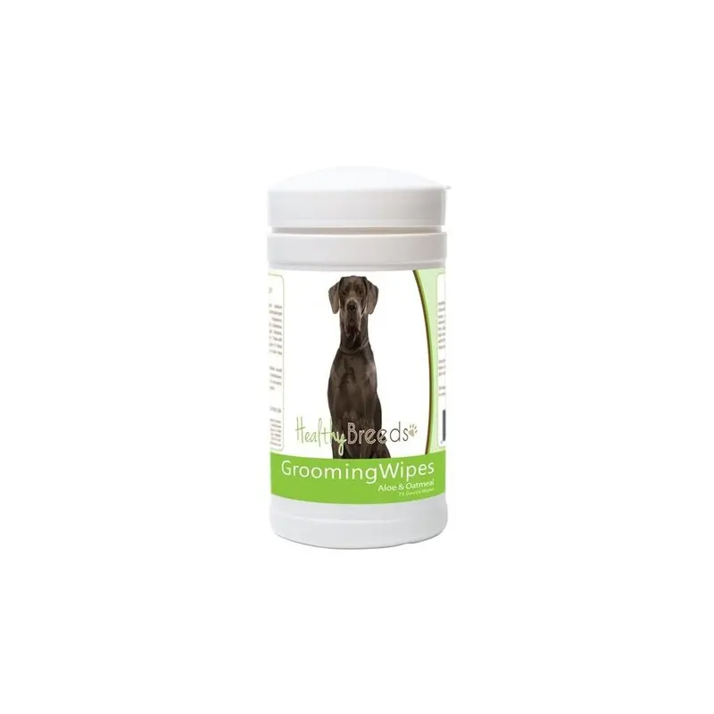 Healthy Breeds 840235173281 Great Dane Grooming Wipes - 70 Count