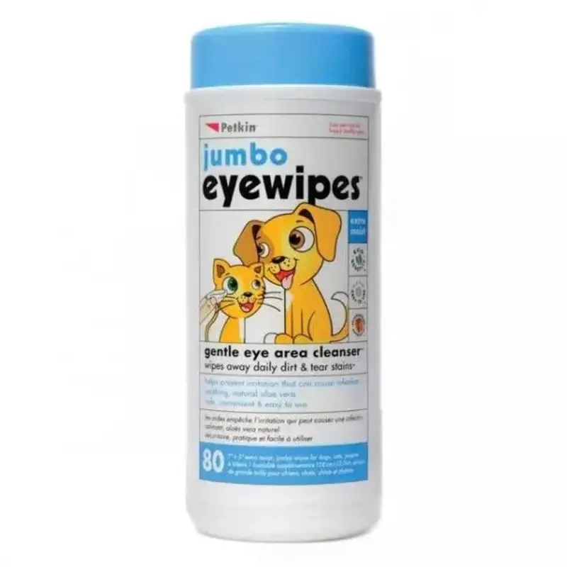 Petkin Jumbo Eye Wipes 80Pcs