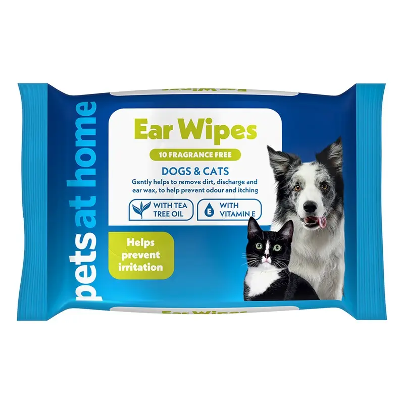 Pets At Home Ear Wipes For Dogs & Cats 60 Pack