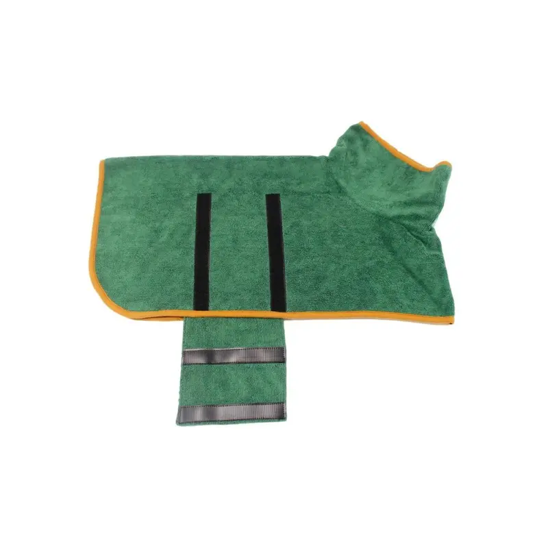 Hod Pets Green (M, 1) Microfibre Absorbent Pet Bathrobe Dog Clothing Size 1