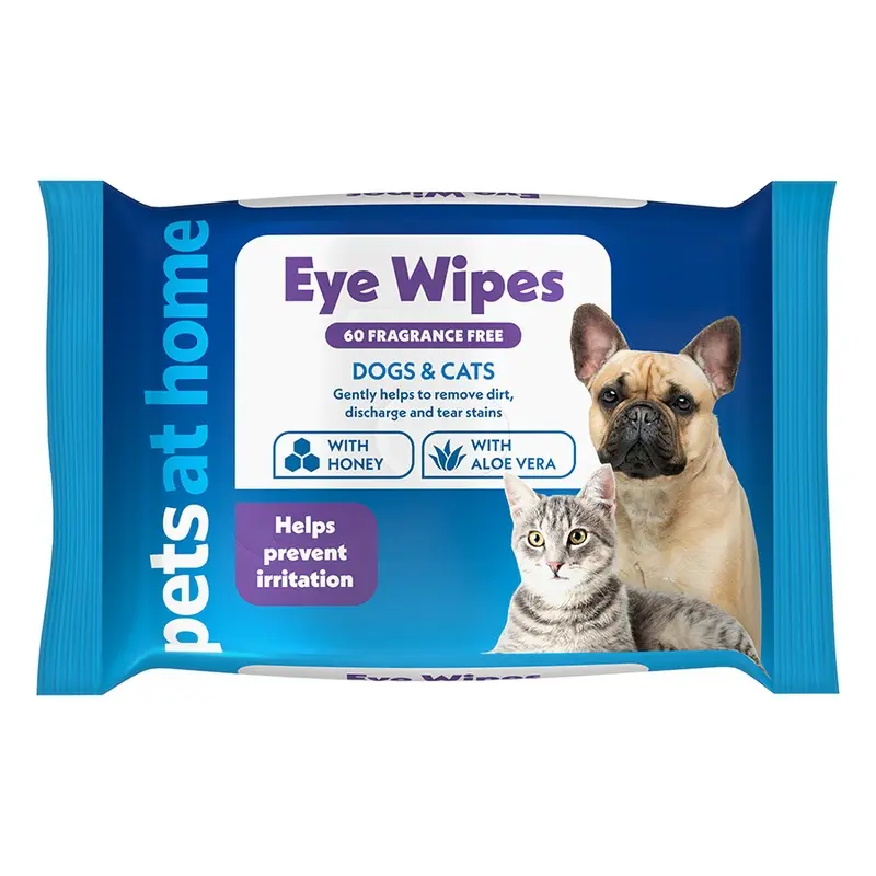 Pets At Home Eye Wipes For Dogs & Cats 60 Pack