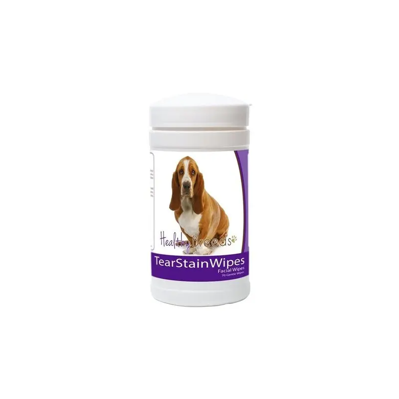 Healthy Breeds 840235152620 Basset Hound Tear Stain Wipes