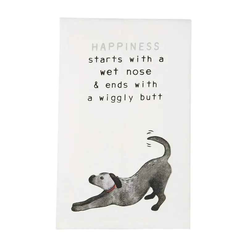 Moddertaart Mud Pie Happiness Starts Dog Towel Small