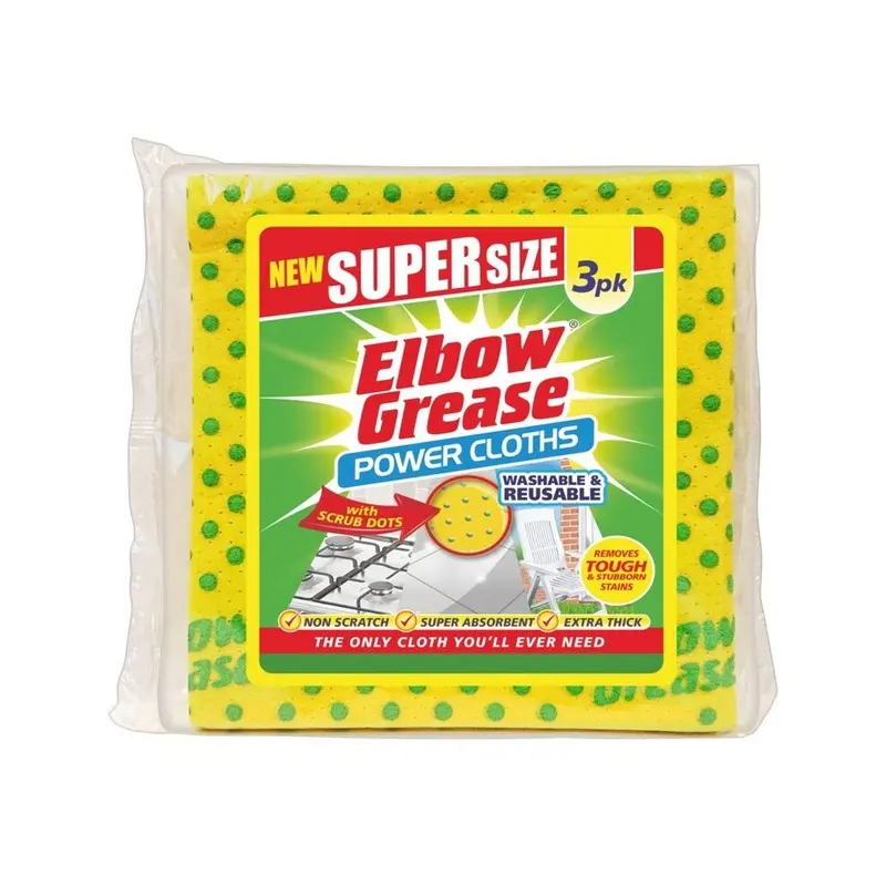 Elbow Grease Cleaning Cloths (Pack Of 3) Size 3