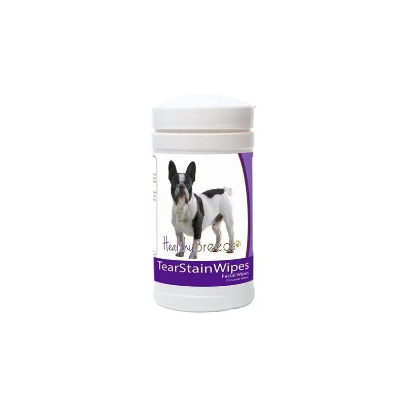 Healthy Breeds 840235152958 French Bulldog Tear Stain Wipes