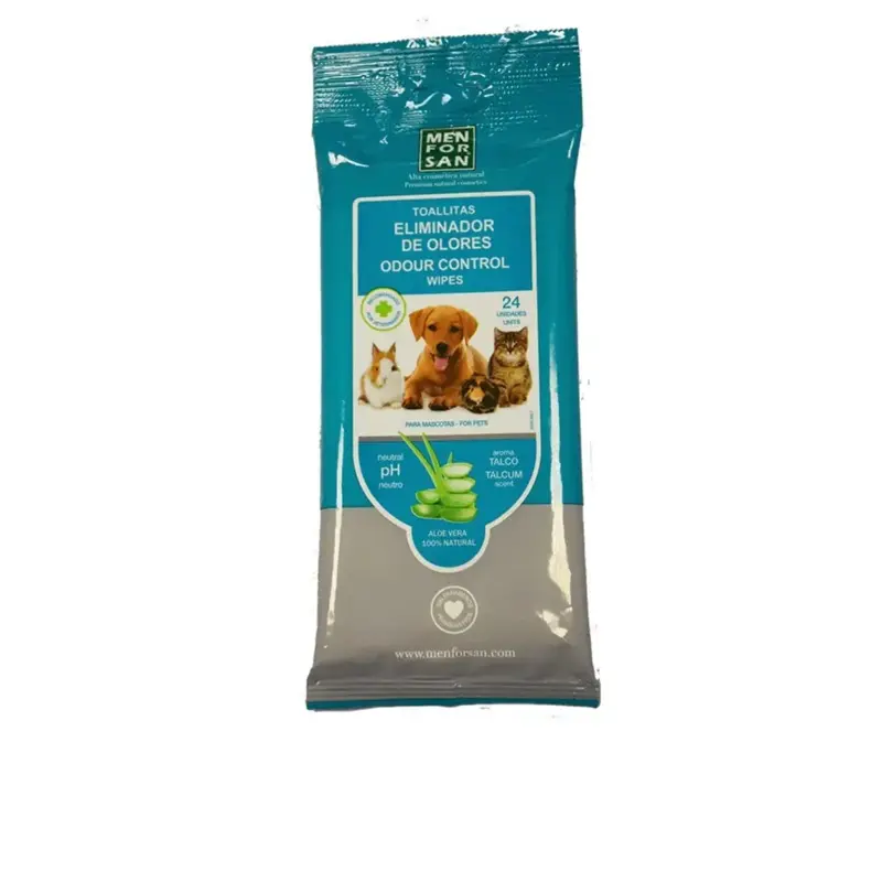 Men For San Mens For San - Toallitas Mascota Eliminador De Olores Talco U Size 24