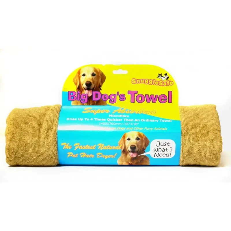Snugglesafe Micro Fibre Dog Towel - Big - X 76Cm Brown 140Cm
