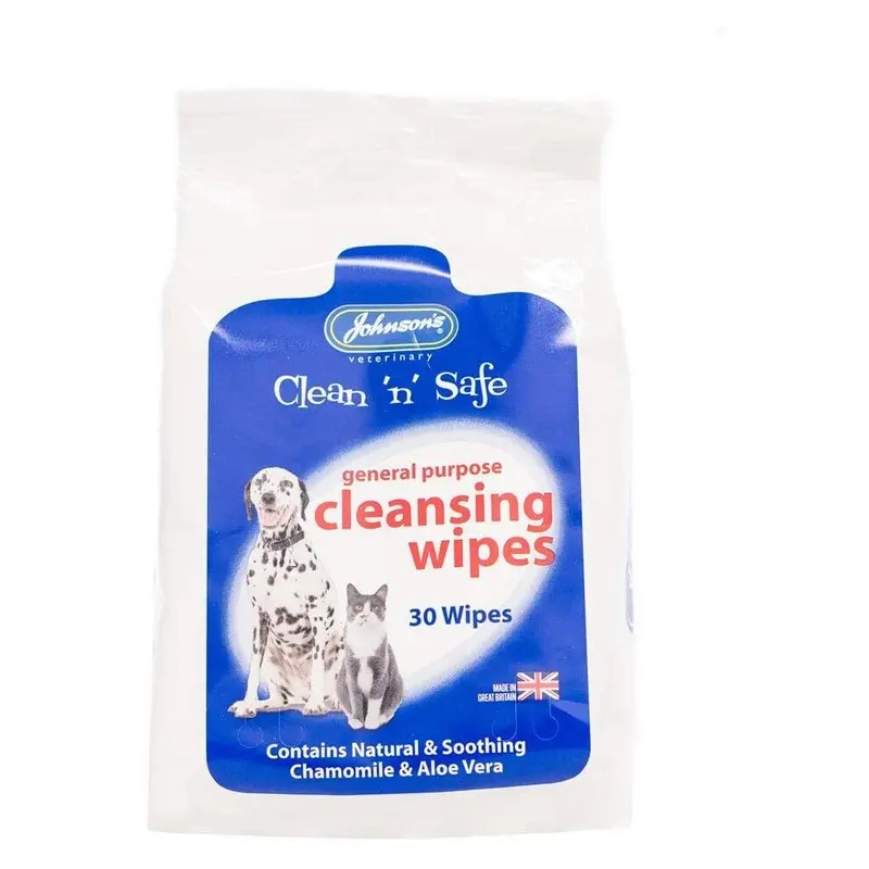 New Johnsons Veterinary Johnsons Clean N Safe Cleansing Wipes
